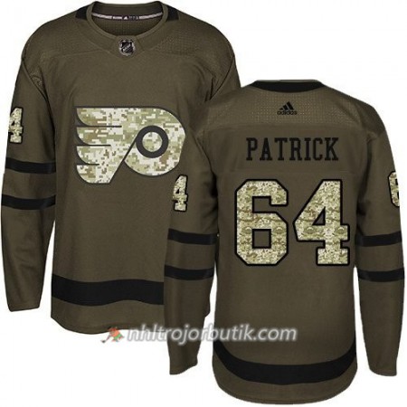 Män Ishockey Philadelphia Flyers Tröja Nolan Patrick 64 Adidas 2017-2018 Camo Grön Authentic